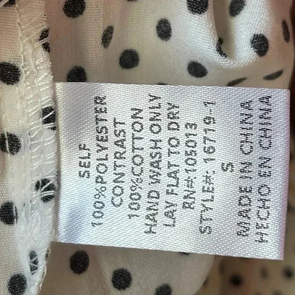 Savanna Jane Polka Dot Embroidered with Cap sleeves Blouse - Picture 7 of 9